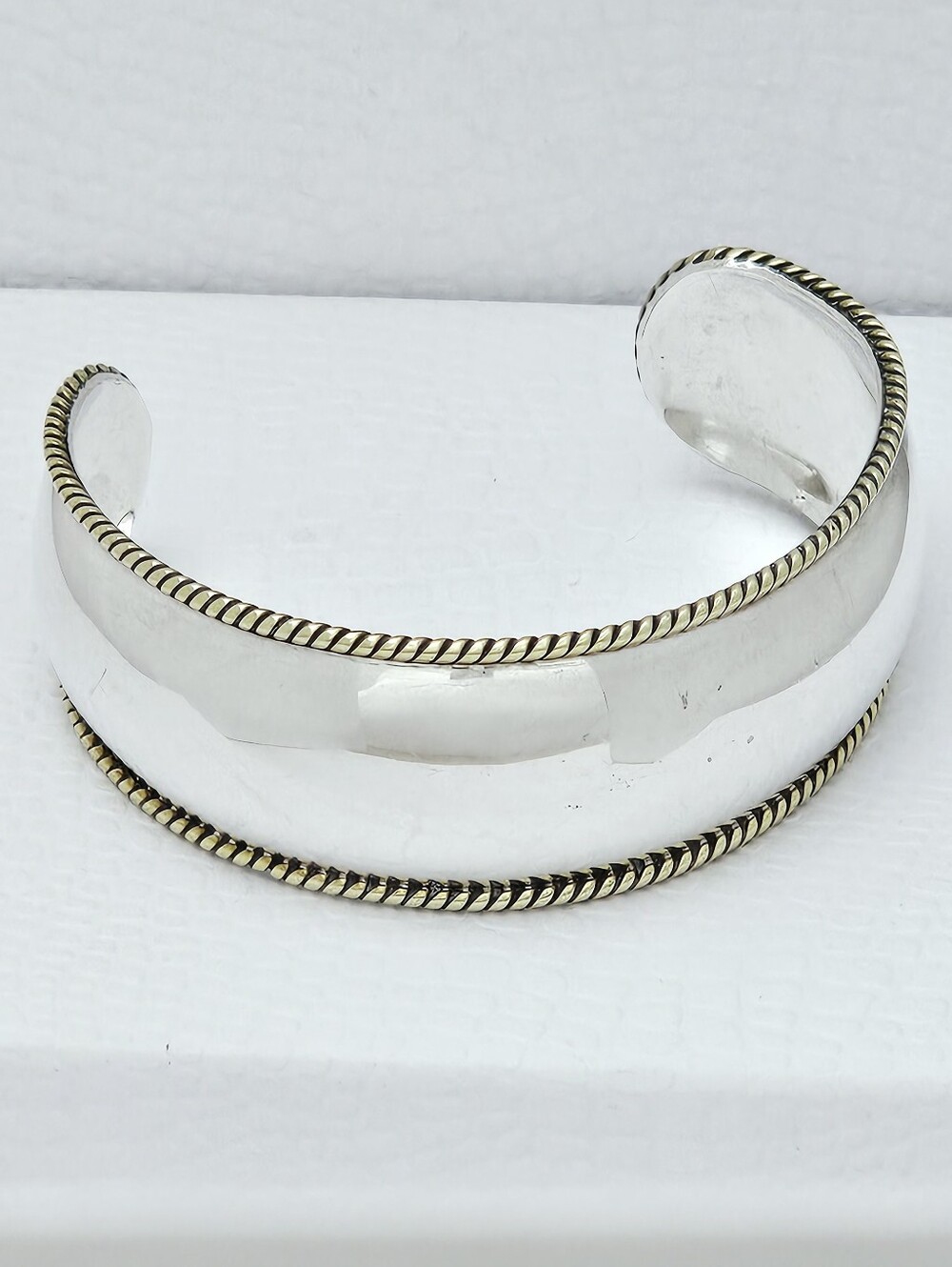 Silpada Rare Sterling Silver Braided/Twisted Brass Vintage Cuff XB168/B0168